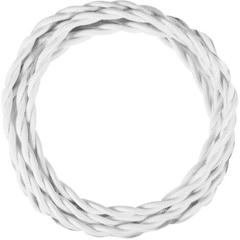 CENTRALE BRICO Fil torsadé TIBELEC, tissu, blanc