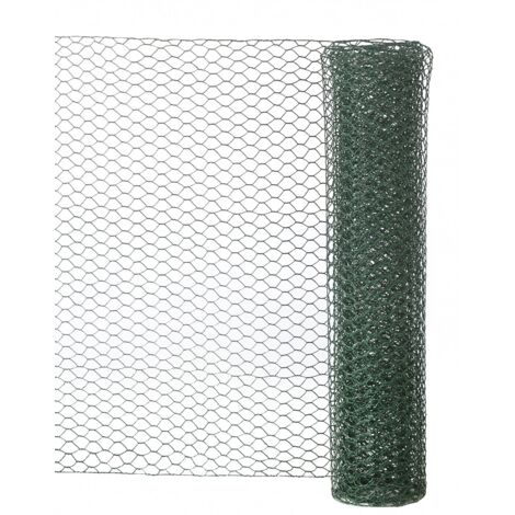Centrale Brico – Grillage rigide triple torsion vert 0.5m x 3m – Maille H.13 x l.13 mm – Acier durable pour protection animaux