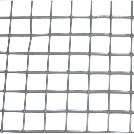 CENTRALE BRICO Grillage pour animaux soudé gris, H.0.5 x L.10 m, maille H.12 x l.12.7 mm