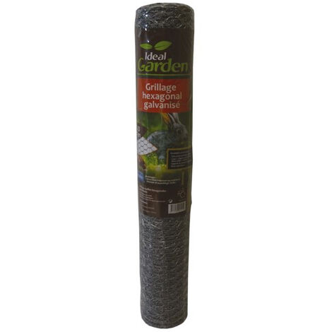 CENTRALE BRICO Grillage pour animaux triple torsion gris, H.0.5 x L.3 m, maille H.25 x l.25 mm