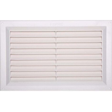 Centrale Brico – Grille aération VMC 16.5 x 26 cm – ABS naturel – Passage d'air 54 cm² – Pose à visser – Pour intérieur et extérieur