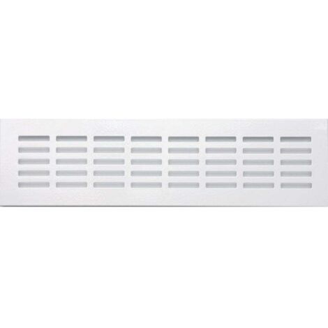 Centrale Brico – Grille d'aération aluminium anodisé 30 x 8 cm – Pour appareils encastrés – Passage d'air 56 cm² – Compatible gaz