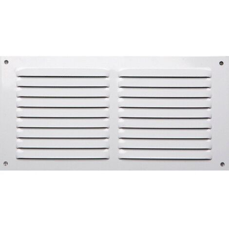 Centrale Brico Grille d'aération aluminium laqué, L.15 x l.30 cm