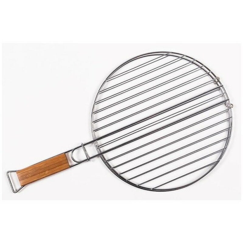 Centrale Brico - Grille Double à manche bois en acier chromé