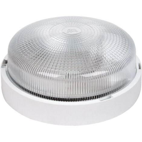 ARIC Hublot Ext. IP44 IK07, rond Ø225mm, blanc, E27 70W max., lpe non incl., (vrac)