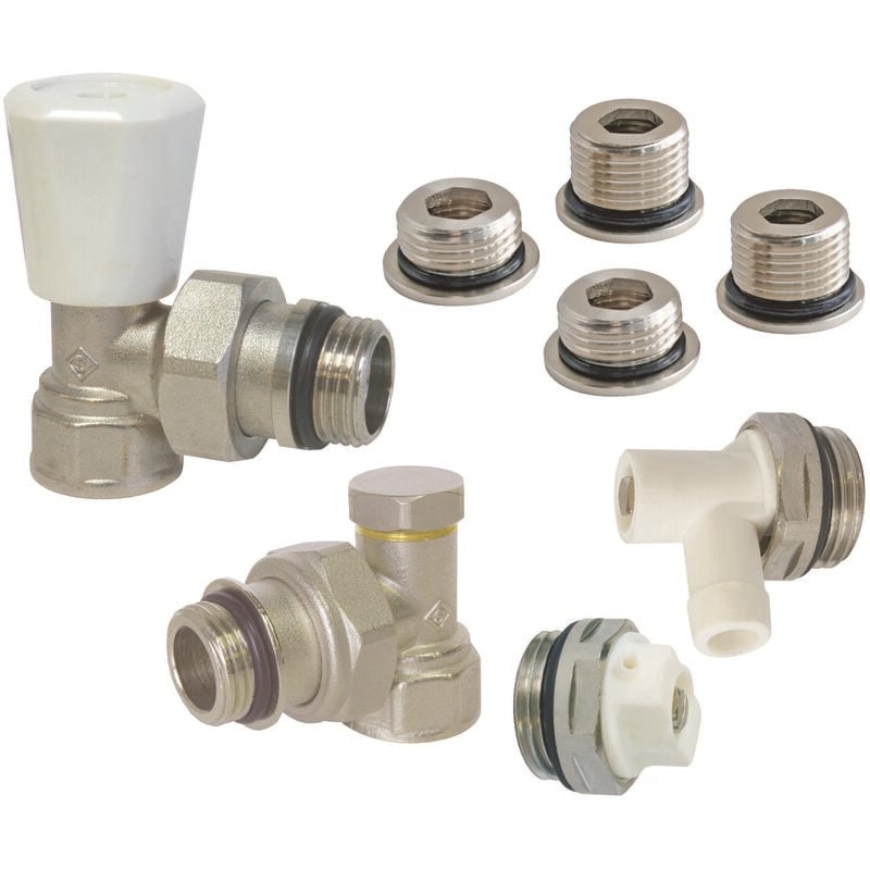 Kit radiateur manuel équerre universel