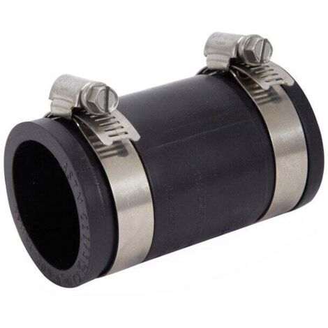 Centrale Brico – Manchon PVC à compression femelle/femelle D.40 – Raccord flexible pour évacuation eaux usées – Installation facile dans espaces confinés