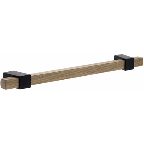 Centrale Brico – Poignée de meuble Beam 192mm – Chêne laqué noir mat – Prise en main confortable – Design moderne pour meubles