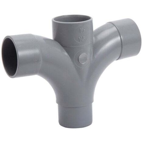 Centrale Brico – Raccord d'évacuation PVC 87°30 double femelle/mâle D.40 mm – Connexion durable pour plomberie – Usage professionnel