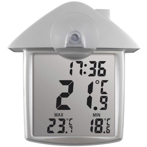THERMOMETRE DIGITAL SOLAI.FENETRE GRIS