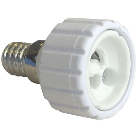 CENTRALE BRICO Transformateur de douille E14 en GU10 GU10, plastique, blanc 100 W