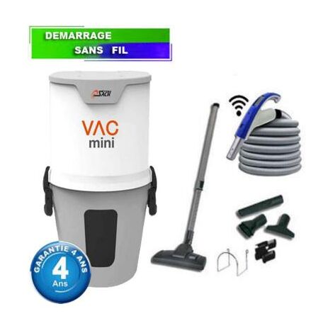 Centrale d'aspiration SACH VAC MINI - Garantie 4 ans - Surface jusqu’à 400 m² - Set de nettoyage