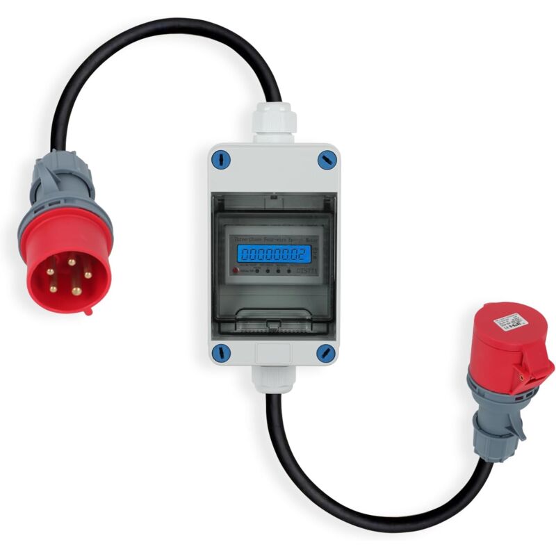 Legrand - Compteur électrique numérique mobile mid 2024 avec prise cee et coupleur, adaptateur cee IP55 cee pour camping et voiture électrique (16 a)
