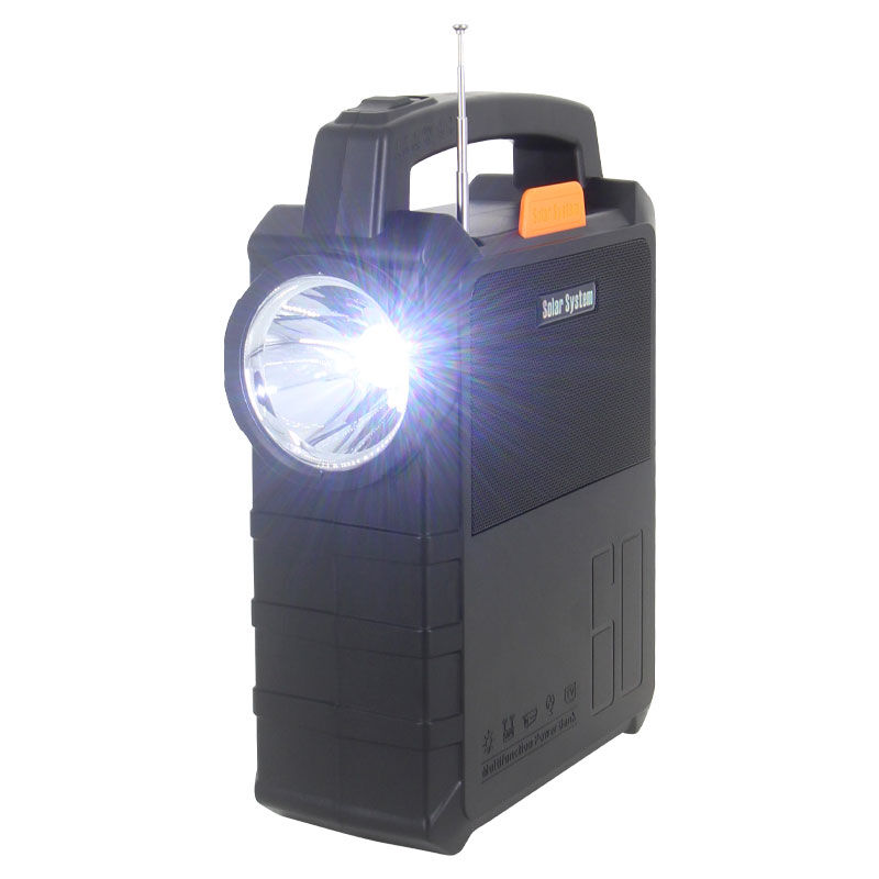 Centrale électrique Portable avec Kit de Panneau Solaire, Générateurs Solaires Extérieurs Intégrés, Lampe de Poche, Banque D'énergie Solaire,