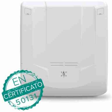Centrale ibrida cablata/wireless a 24 ingressi in contenitore plastico