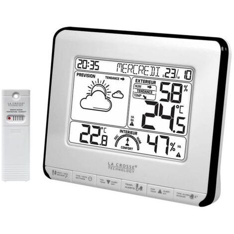 Station météo blanc/gris - La Crosse Technology - WS6818WHI-BLA