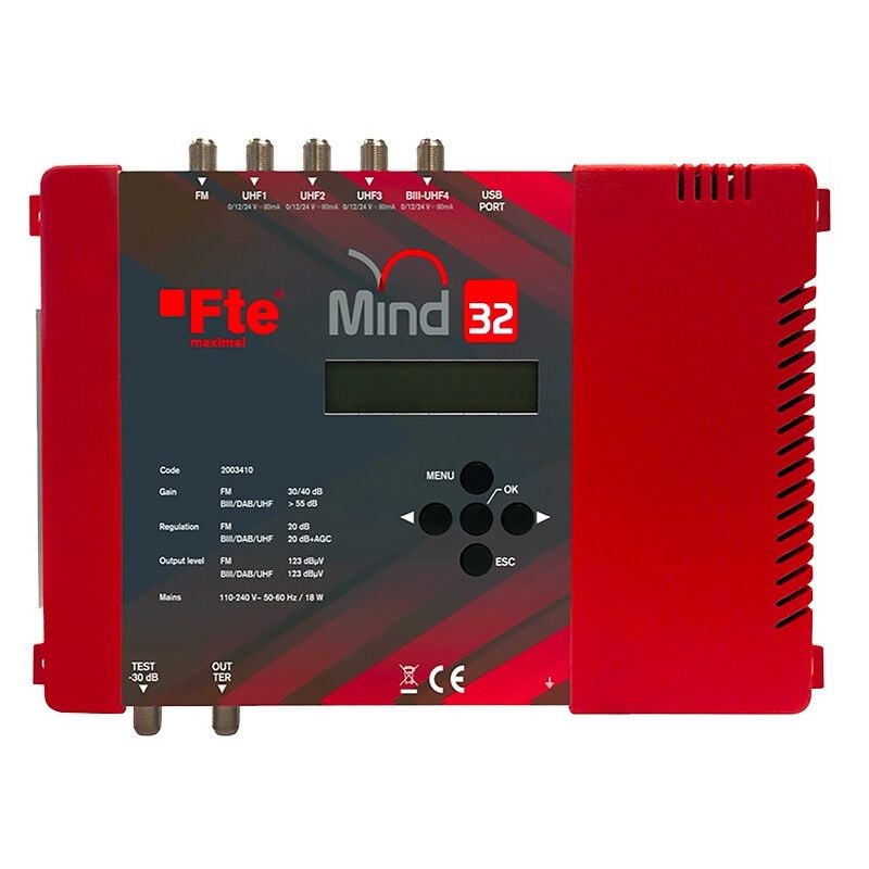 FTE - Centrale tv à 32 filtres programmables 6 Entrées MIND32M