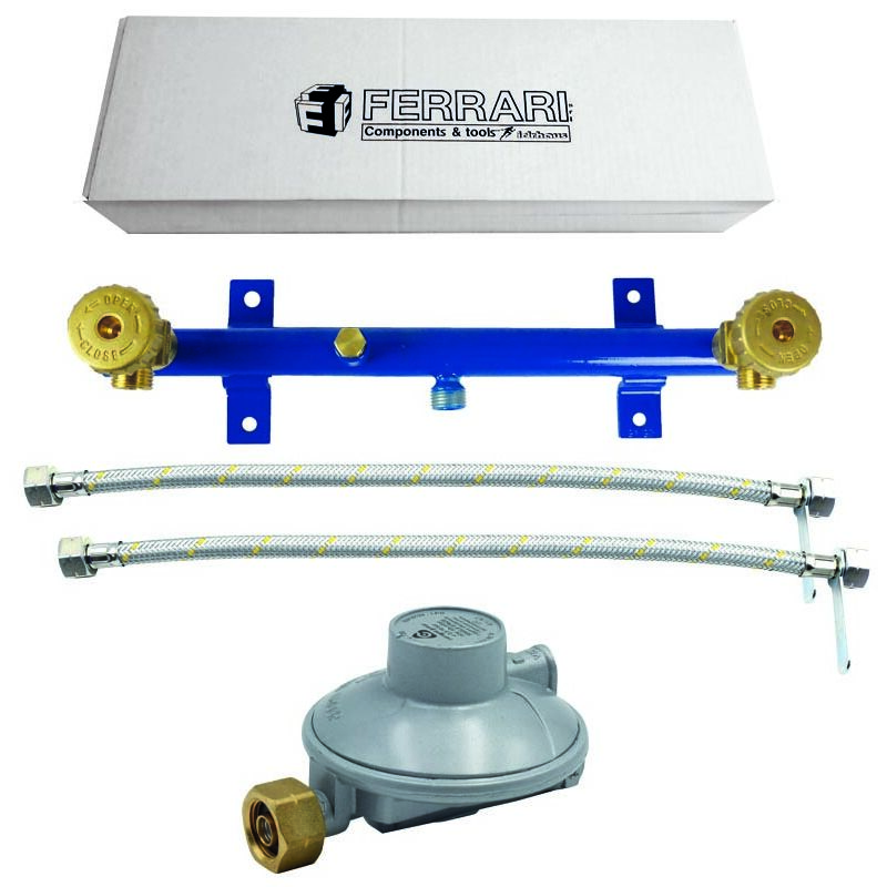 Kit unité de contrôle 3 kg sans vanne et manomètre unité de contrôle 2 actu. sans vanne +man+ 2 flexib. + reg.010772/n