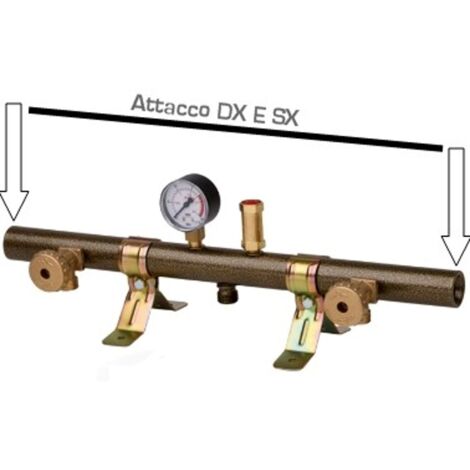 CENTRALINA 2 VIE CON MANOMETRO E VALVOLA senza Flessibili ATTACCO dx E sx