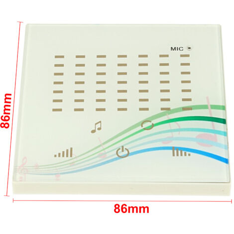 Centralina Audio Musica Touch Panel Music Controller Da Incasso A Muro 86X86mm 4 Canali 3AX4