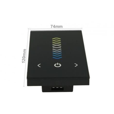 Centralina CCT Led Controller Touch 12V 24V 4AX2 Pannello Da Incasso Muro Standard Italiano Scatola 503 TM07U