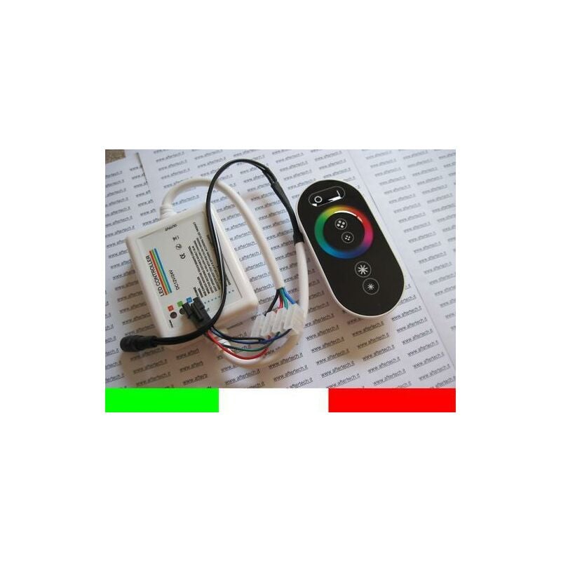 Image of Aftertech - centralina controller led strip rgb + telecomando touch B6B3