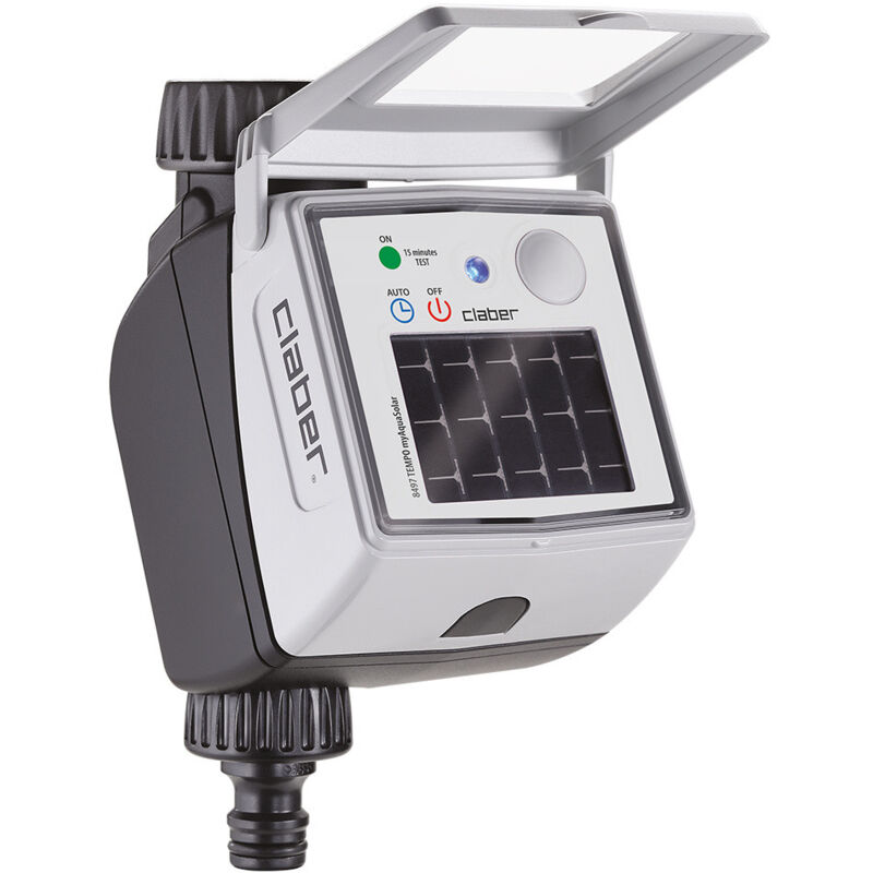 Tempo myAquaSolar, programmateur arrosage automatique à une voie avec panneau photovoltaïque - Claber