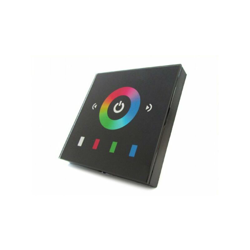 Image of Centralina rgb Led Kit Controller Touch Panel Full Color Da Incasso Quadrata 12V 12A Per Strip Bobina Led TM08E2