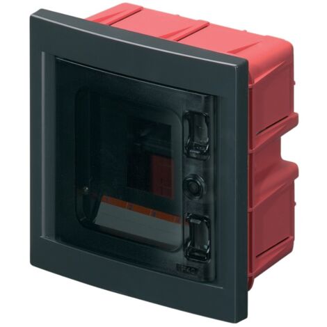 Centralini da incasso Elettrocanali 4 moduli nero con porta ip40