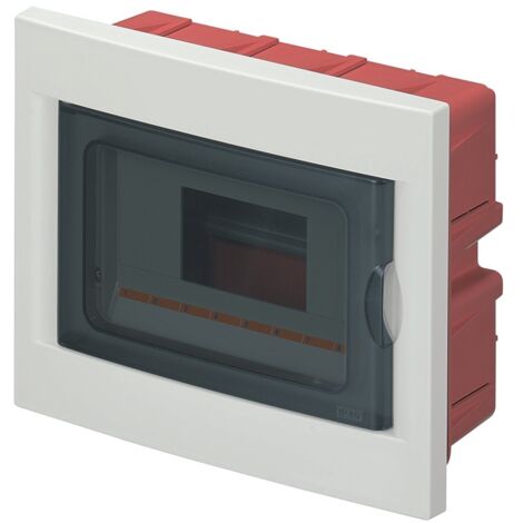 Centralini da incasso Elettrocanali 8 moduli bianco con porta ip40