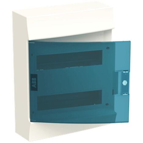 Centralino ABB a parete 24 moduli IP41 porta blue petrol bianco 2 file 41P12X22