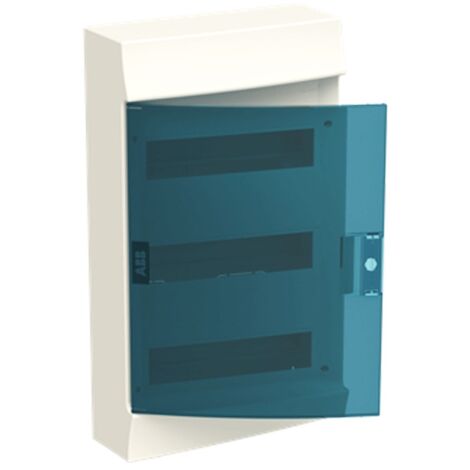 Centralino ABB a parete 36 moduli IP41 porta blue petrol bianco 3 file 41P12X32