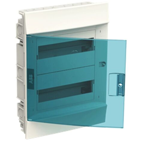 Centralino da incasso ABB 24 moduli IP41 porta blue petrol bianco 41A12X22