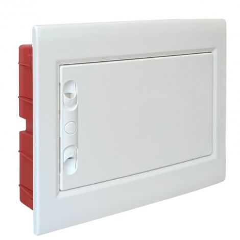 centralino da incasso con portello cieco e telaio estraibile, 12 moduli, 330x255x80 mm, bianco, ideale per installazioni elettriche interne