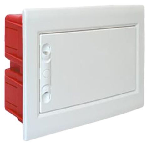 centralino da incasso con portello cieco e telaio estraibile, 8 moduli, 240x195x80 mm,bianco, ideale per installazioni elettriche interne