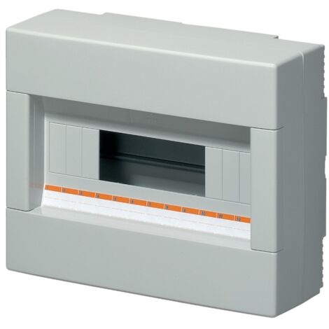 Centralino da parete, 12 moduli, con morsettiera 6x10mm, grigio, IP40 - Elettrocanali EC61012E