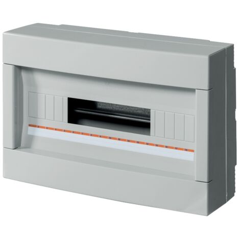 Centralino da parete, 18 moduli, con morsettiera 6x10mm, grigio, IP40 - Elettrocanali EC61018E