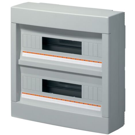 Centralino da parete, 36 (2x18) moduli, grigio, IP40 - Elettrocanali EC61036