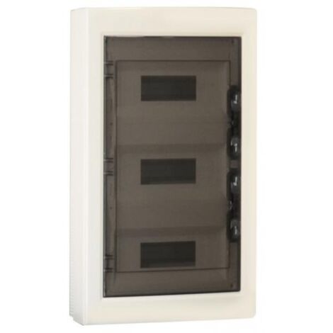 centralino da parete 36 moduli, bianco IP40, 400x400x120 mm, RAL 9016, ideale per installazioni elettriche domestiche e industriali