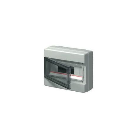 Centralino da parete, 4 moduli, grigio, IP40, sportello reversibile fumè - Elettrocanali EC60004
