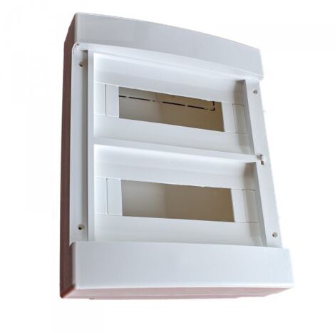 centralino da parete senza portello 24 moduli, grigio RAL 7035, 250x340x95 mm, IP40, ideale per installazioni elettriche interne