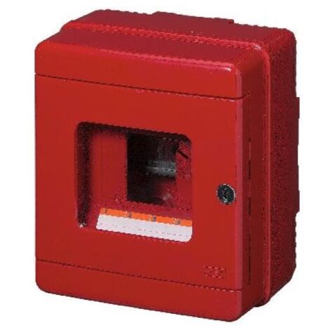 Centralino emergenza 4 moduli ip65 rosso portello frangibile elettrocanali ec64004
