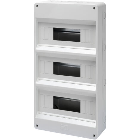 Centralino Protetto Senza Porta Pareti con centrini di foratura predisposto per alloggiamento morsettiere IP40 36 Moduli (12x3)