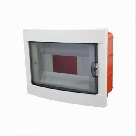 Centralino Quadro Elettrico Da Incasso Parete 8 Moduli Portello Fumè Ip40 Fg14308