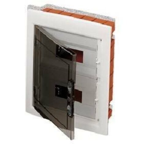 Centralita empotrada Gewiss 18x2 módulos transparente humo IP40 GW40609