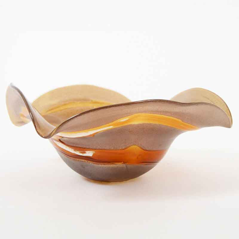 Drimmer - Centre de table Anna orange verre 35x35x15cm