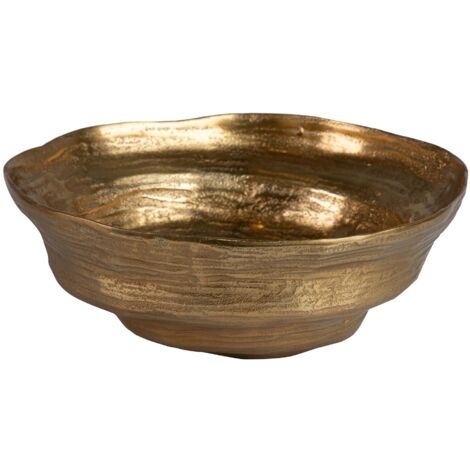 Centre de table en aluminium doré 33 x 33 x 13 cm