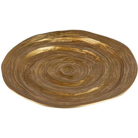 Centre de table en aluminium doré 35 x 35 x 4 cm