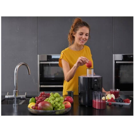 Centrífuga BRAUN SI3100BK - Tecnología FastXtract y ColdXtract - Separador de espuma - Negro
