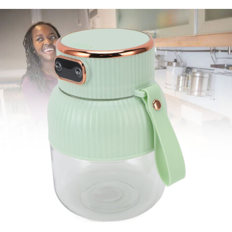 Centrífuga portátil de gran capacidad (600 ml), multifuncional, desmontable, eléctrica, para reuniones y celebraciones familiares, color cian.